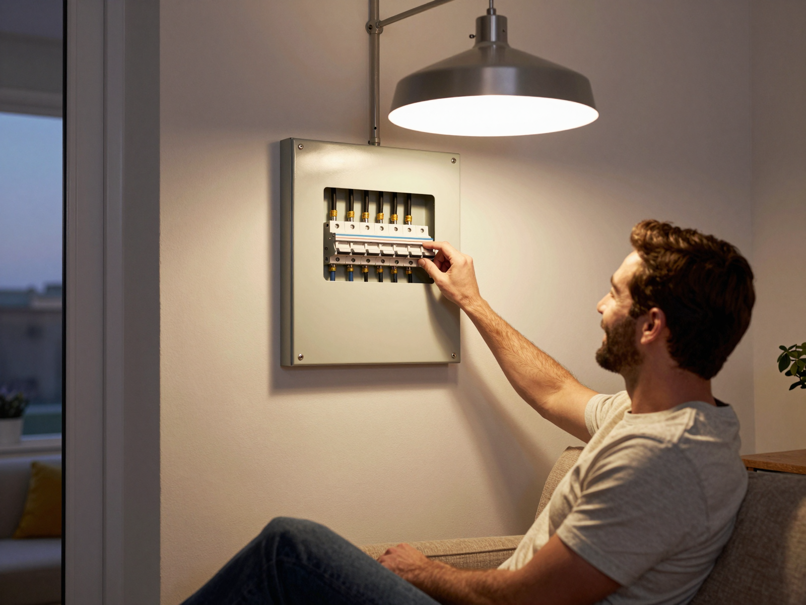 Modern electrical panel installation